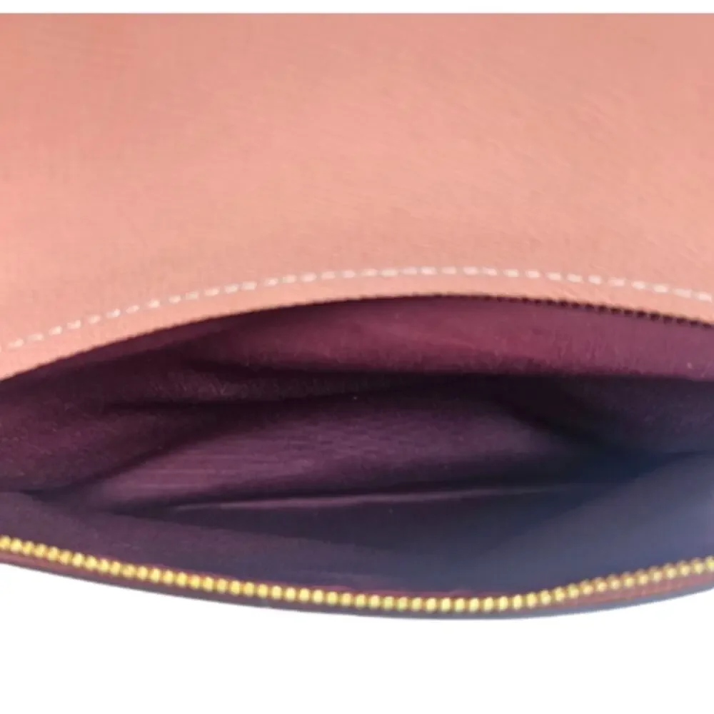 Coach Gallery Tote Bag Light Coral Pink Leather Work Travel Laptop Purse CH285